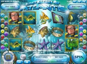 Play the secret of atlantis slot at Da Vinci's Gold